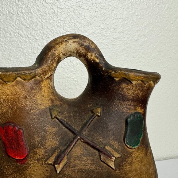 Vintage Native American Indian Pottery Vase Authentic Indian SYMBOLS - Picture 2 of 14
